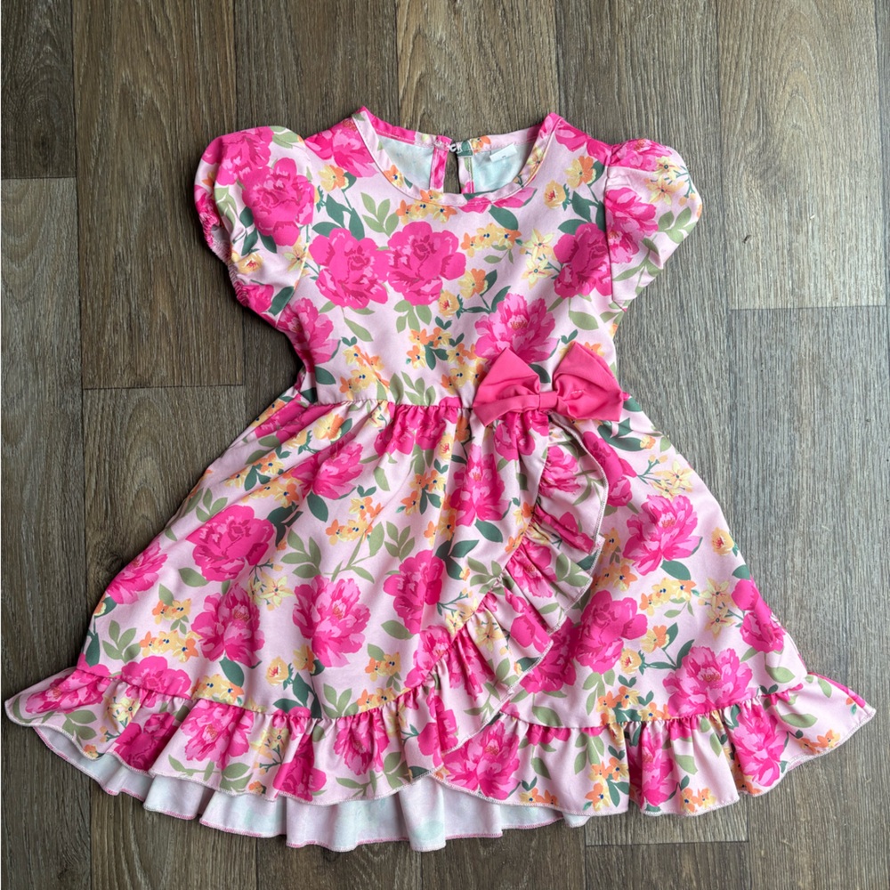 Spring Pink Floral Dress